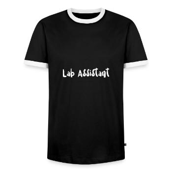 Assistant de laboratoire - Science - T-shirt contrasté Homme - noir/blanc - Devant - AI Model Female 172 light (172cm) & AI Model Male 178 light (178cm)