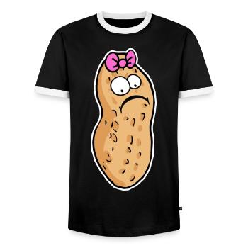 Cacahuète Sentiments de l’enfant Émotions Enfants Cacahuète - T-shirt contrasté Homme - noir/blanc - Devant - AI Model Female 172 light (172cm) & AI Model Male 178 light (178cm)
