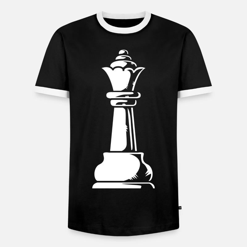 Chess Queen Chess Board - Men's Ringer Shirt - black/white