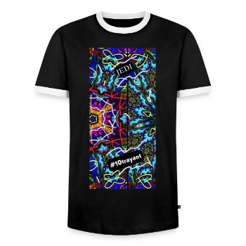 Sabre Laser 3 4000 - T-shirt contrasté Homme - noir/blanc - Devant - AI Model Female 172 light (172cm) & AI Model Male 178 light (178cm)