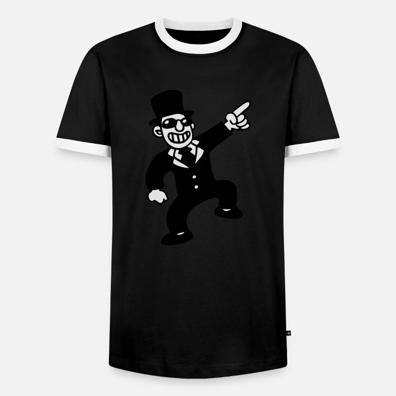 husband - Men's Ringer Shirt - black/white