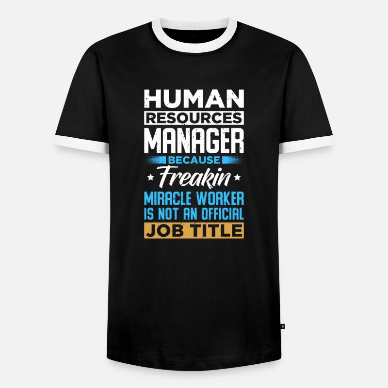 Human resources manager - Men's Ringer Shirt - black/white