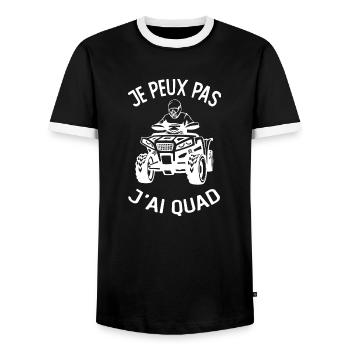 Je Peux Pas J'ai Quad - T-shirt contrasté Homme - noir/blanc - Devant - AI Model Female 172 light (172cm) & AI Model Male 178 light (178cm)