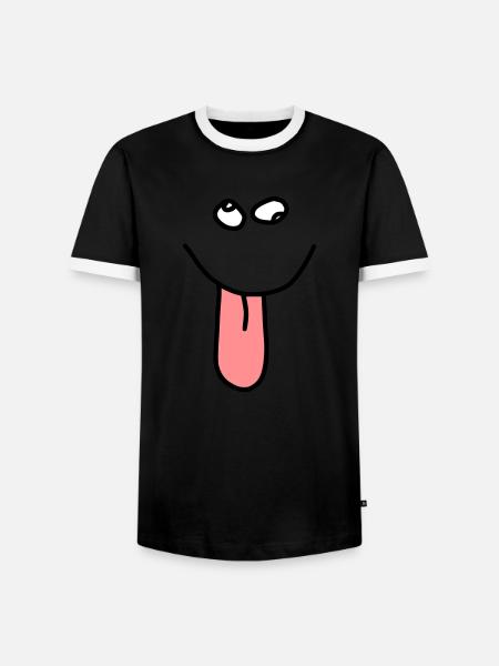 Naughty Jack - Men's Ringer Shirt - black/white