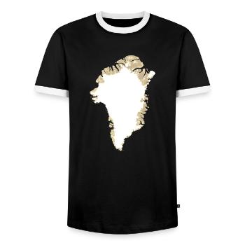 Groenland - T-shirt contrasté Homme - noir/blanc - Devant - AI Model Female 172 light (172cm) & AI Model Male 178 light (178cm)