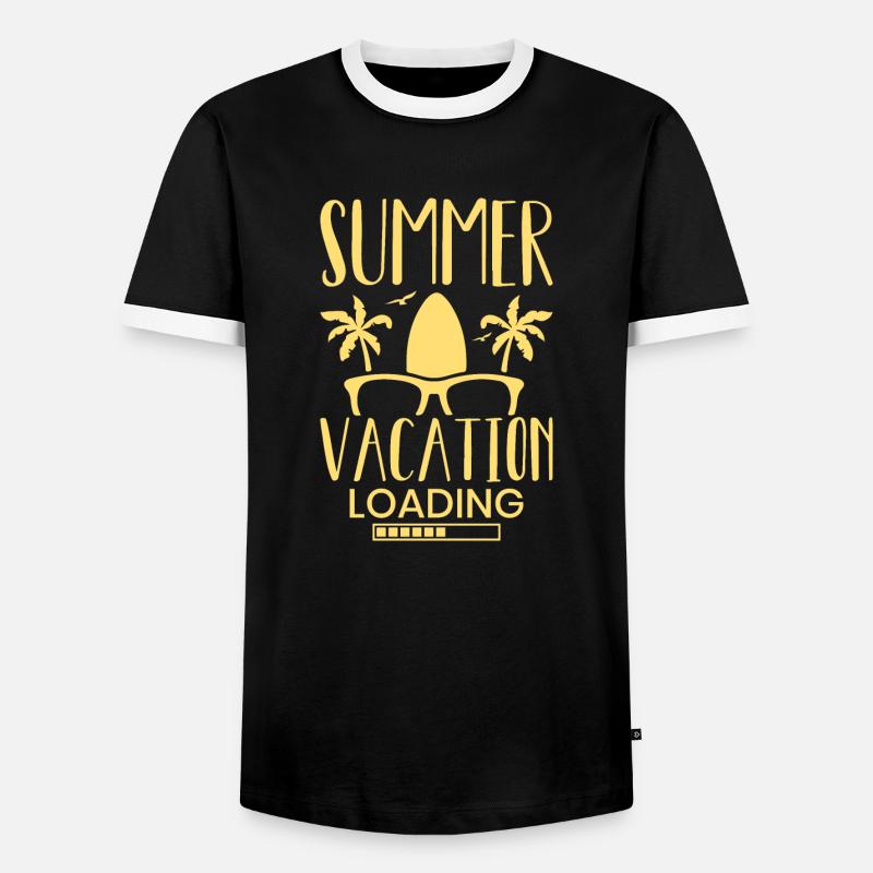 Sommerurlaub Loading - Männer Kontrast-T-Shirt - Schwarz/Weiß