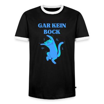 Gar Kein Bock Katzen - Männer Kontrast-T-Shirt - Schwarz/Weiß - Vorne - AI Model Female 172 light (172cm) & AI Model Male 178 light (178cm)