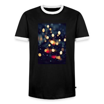 Noël 26 - T-shirt contrasté Homme - noir/blanc - Devant - AI Model Female 172 light (172cm) & AI Model Male 178 light (178cm)