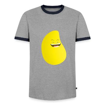 Frecher Griff - Männer Kontrast-T-Shirt - Grau/Navy  - Vorne - AI Model Female 172 light (172cm) & AI Model Male 178 light (178cm)