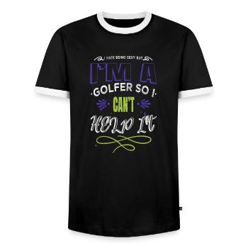 Golf Golf Clubs Geek Gift Funny Animals Sayings - Men's Ringer Shirt - black/white - Front - AI Model Female 172 light (172cm) & AI Model Male 178 light (178cm)