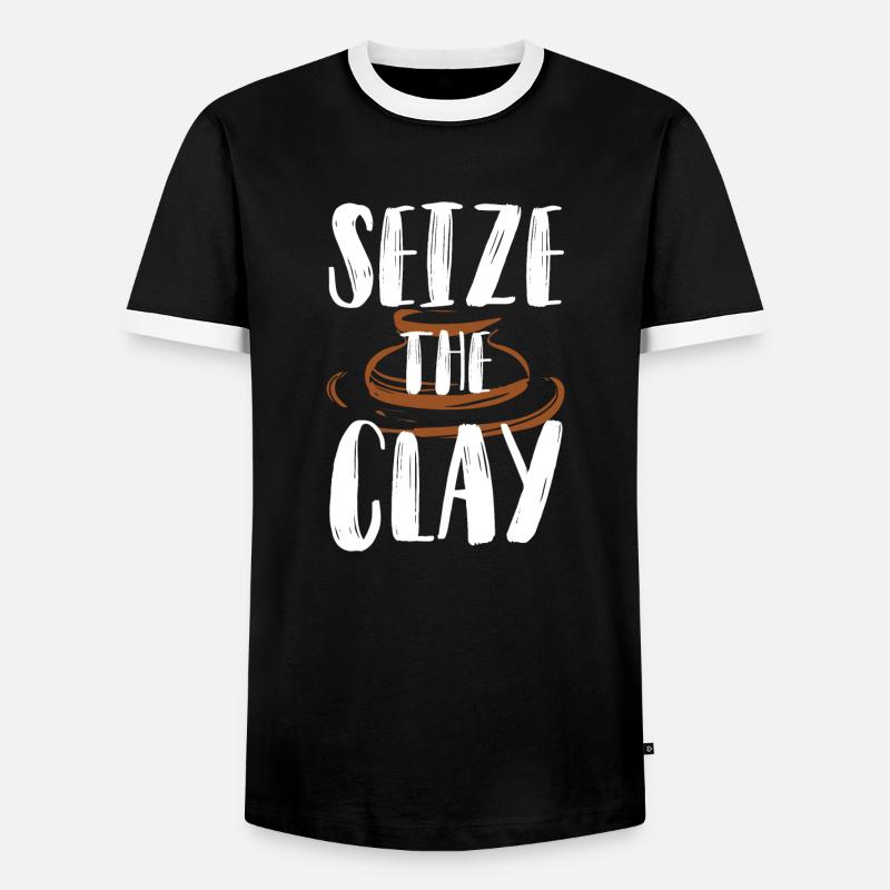 Pottery and pottery - Men's Ringer Shirt - black/white