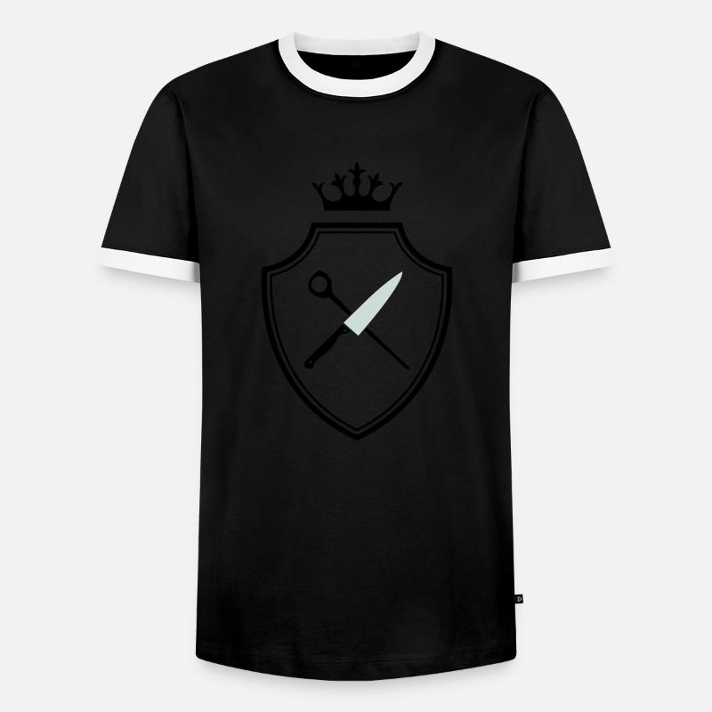 Koch Symbol - Men's Ringer Shirt - black/white