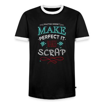 Statement Men A Carpenters Prayer Tshirts - Men's Ringer Shirt - black/white - Front - AI Model Female 172 light (172cm) & AI Model Male 178 light (178cm)