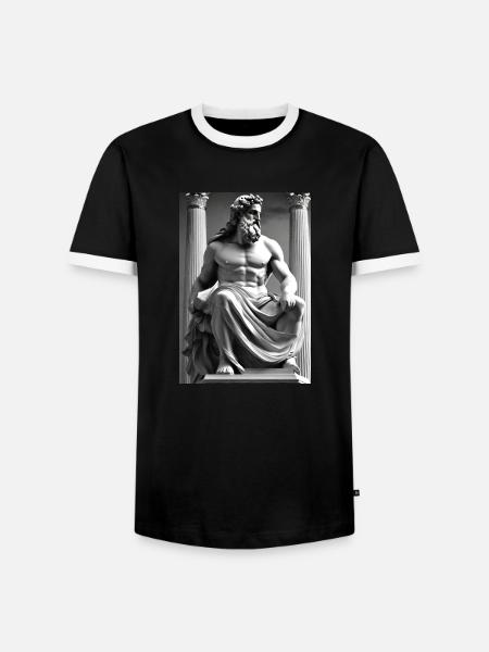 Zeus II - Men's Ringer Shirt - black/white