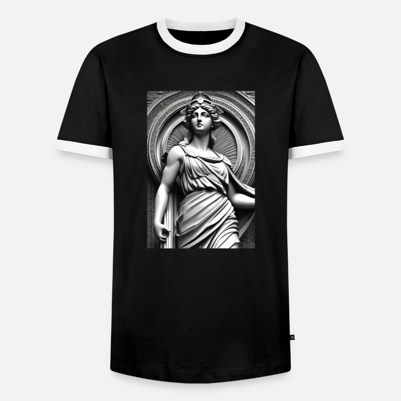 Hera - Men's Ringer Shirt - black/white