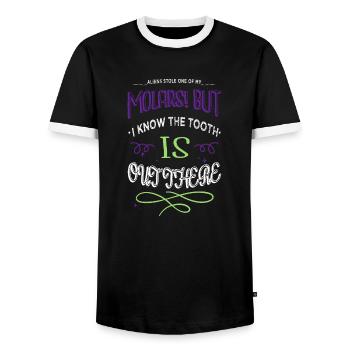 idée de cadeau d’anniversaire extraterrestre ovni extraterrestre amants - T-shirt contrasté Homme - noir/blanc - Devant - AI Model Female 172 light (172cm) & AI Model Male 178 light (178cm)