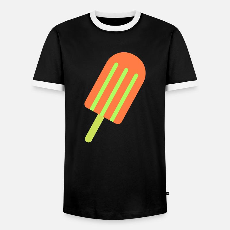 eis eiscreme 1 - Männer Kontrast-T-Shirt - Schwarz/Weiß