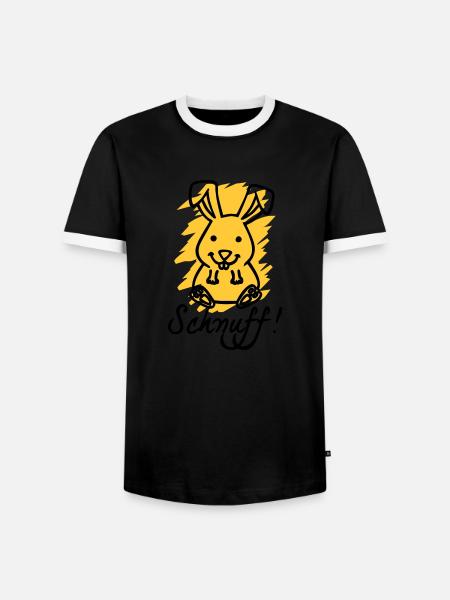 Schnuff! - Männer Kontrast-T-Shirt - Schwarz/Weiß