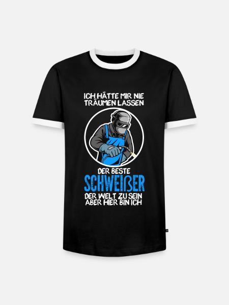 Schweißer Beruf Schweiß Geschenk - Männer Kontrast-T-Shirt - Schwarz/Weiß