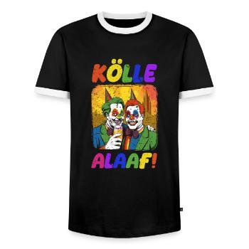 Karneval Kölle Alaaf Eskaliert Singen Tanzen Köln - Männer Kontrast-T-Shirt - Schwarz/Weiß - Vorne - AI Model Female 172 light (172cm) & AI Model Male 178 light (178cm)