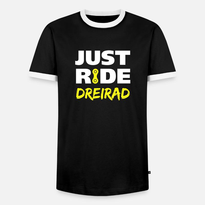Just ride Dreirad Geschenk - Männer Kontrast-T-Shirt - Schwarz/Weiß