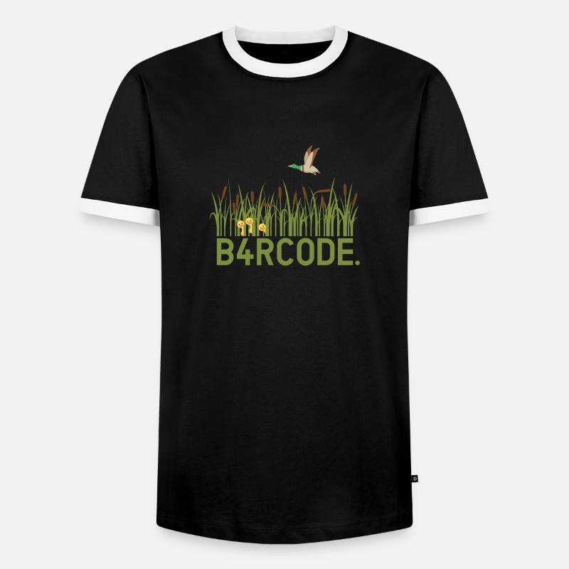 B4RCODE. Duck - Männer Kontrast-T-Shirt - Schwarz/Weiß