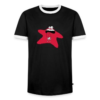 monster - Männer Kontrast-T-Shirt - Schwarz/Weiß - Vorne - AI Model Female 172 light (172cm) & AI Model Male 178 light (178cm)