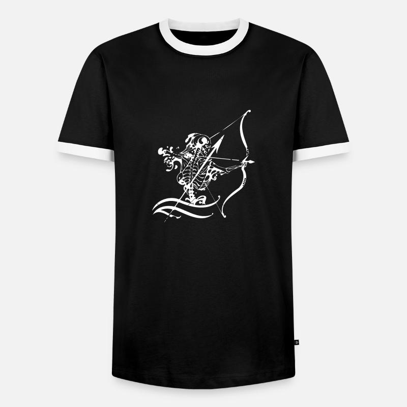 Bogenschütze Geschenk Skelett Bogenschießen Bogen - Männer Kontrast-T-Shirt - Schwarz/Weiß