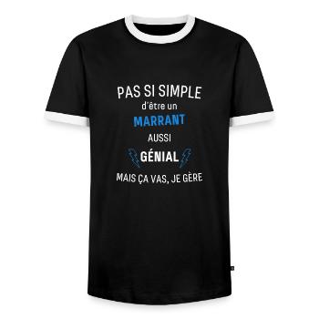 Lustiges geiles T-Shirt - Männer Kontrast-T-Shirt - Schwarz/Weiß - Vorne - AI Model Female 172 light (172cm) & AI Model Male 178 light (178cm)