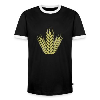 cereals corn cereal wheat wheat veggie gemuese v - Men's Ringer Shirt - black/white - Front - AI Model Female 172 light (172cm) & AI Model Male 178 light (178cm)