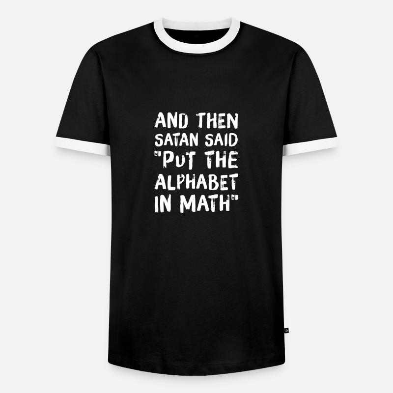 Math is shit - math Saying Abispruch - Men's Ringer Shirt - black/white
