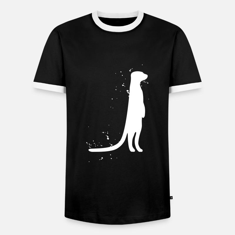 suricates - T-shirt contrasté Homme - noir/blanc
