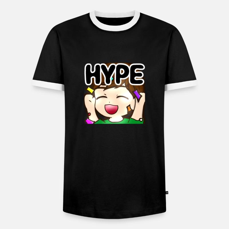 LeonHype - Männer Kontrast-T-Shirt - Schwarz/Weiß