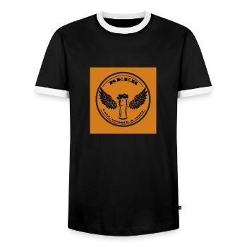 Cold smooth tasty - Männer Kontrast-T-Shirt - Schwarz/Weiß - Vorne - AI Model Female 172 light (172cm) & AI Model Male 178 light (178cm)