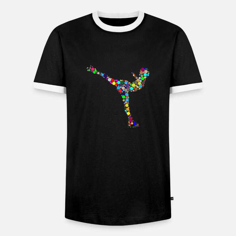 ice skating - Men's Ringer Shirt - black/white