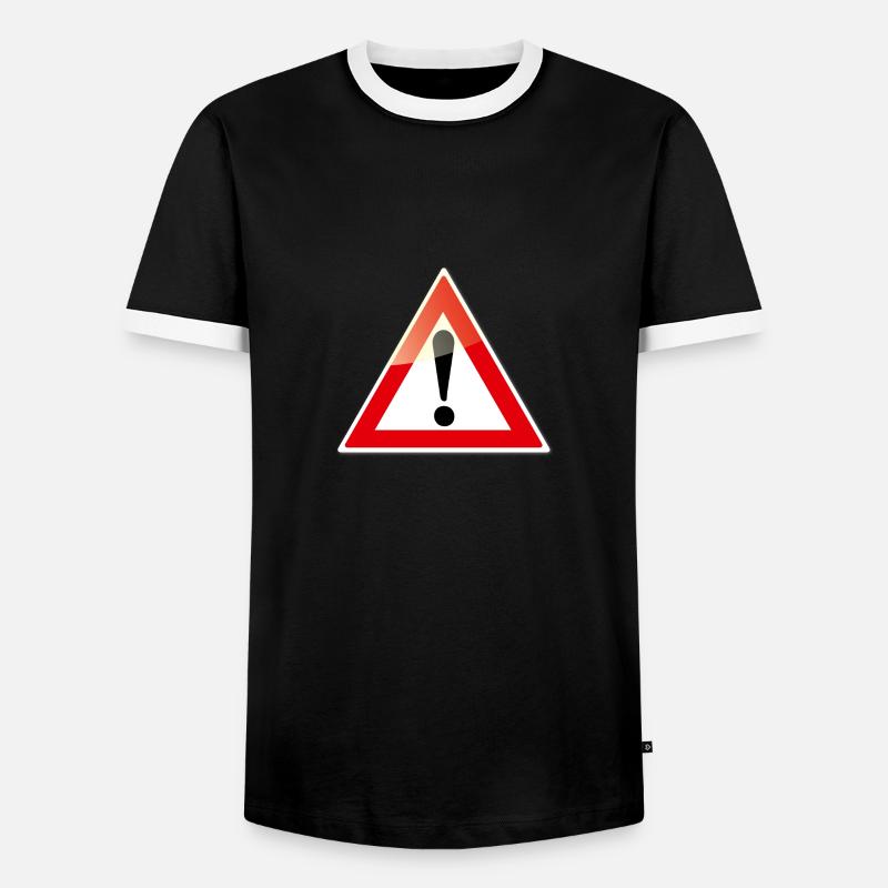 Danger - Men's Ringer Shirt - black/white