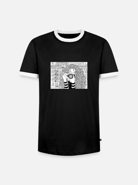 Photography - Men's Ringer Shirt - black/white