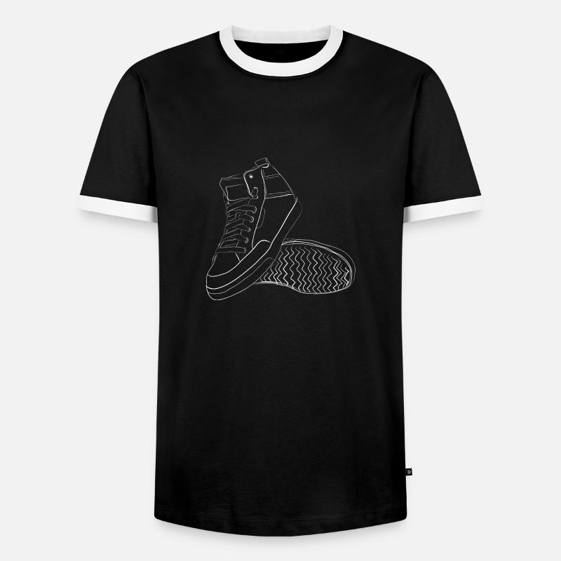 sneaker - Men's Ringer Shirt - black/white