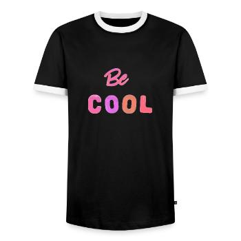 Refroidir - T-shirt contrasté Homme - noir/blanc - Devant - AI Model Female 172 light (172cm) & AI Model Male 178 light (178cm)