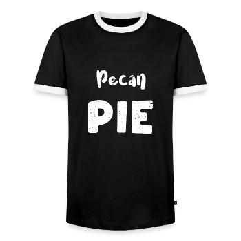 Pecan Pie - Thanksgiving - Men's Ringer Shirt - black/white - Front - AI Model Female 172 light (172cm) & AI Model Male 178 light (178cm)