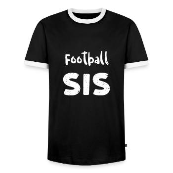 Football Sis - Soeur - T-shirt contrasté Homme - noir/blanc - Devant - AI Model Female 172 light (172cm) & AI Model Male 178 light (178cm)