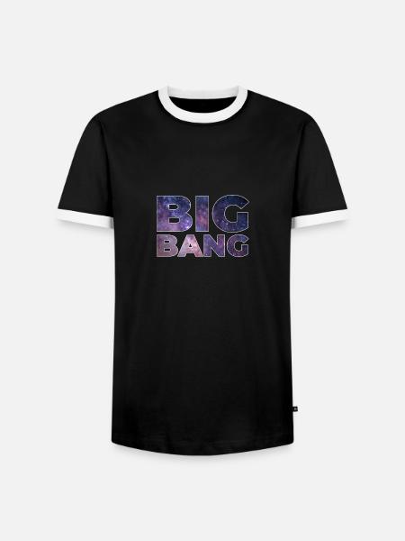 Urknall - Männer Kontrast-T-Shirt - Schwarz/Weiß