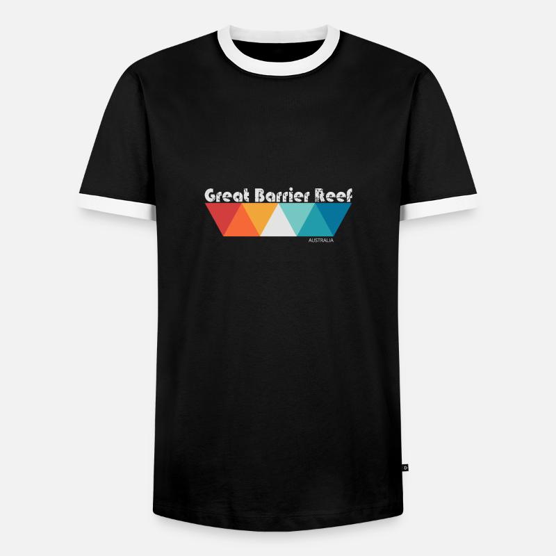 GREAT BARRIER REEF - Australia - Men's Ringer Shirt - black/white