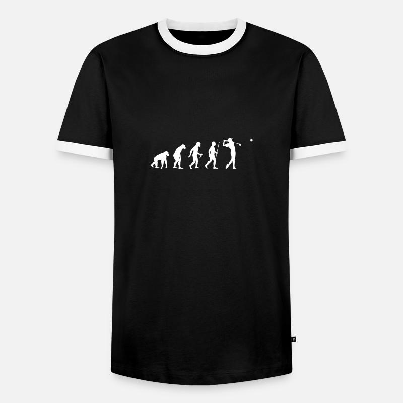 2562 Evolution Golf - Männer Kontrast-T-Shirt - Schwarz/Weiß