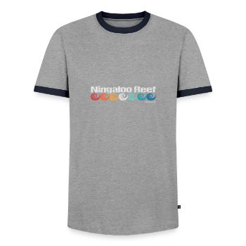 Ningaloo Reef - Australia Reef - Männer Kontrast-T-Shirt - Grau/Navy  - Vorne - AI Model Female 172 light (172cm) & AI Model Male 178 light (178cm)