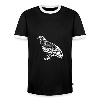 Falcons Birds Birds - Men's Ringer Shirt - black/white - Front - AI Model Female 172 light (172cm) & AI Model Male 178 light (178cm)