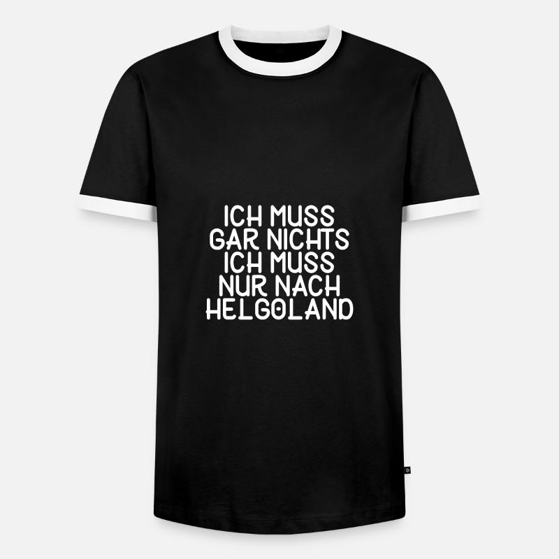 Helgoland - Männer Kontrast-T-Shirt - Schwarz/Weiß