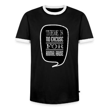 Bday Saying Earth Veggie Pro Vegan Food Gift Idea - T-shirt contrasté Homme - noir/blanc - Devant - AI Model Female 172 light (172cm) & AI Model Male 178 light (178cm)