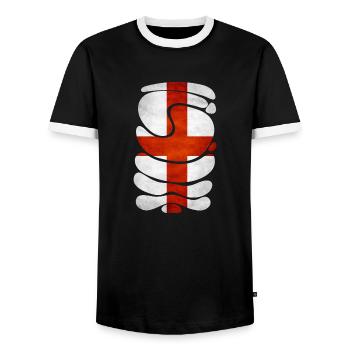 Angleterre Royaume-Uni Londres Anglais britannique Royaume-Uni - T-shirt contrasté Homme - noir/blanc - Devant - AI Model Female 172 light (172cm) & AI Model Male 178 light (178cm)