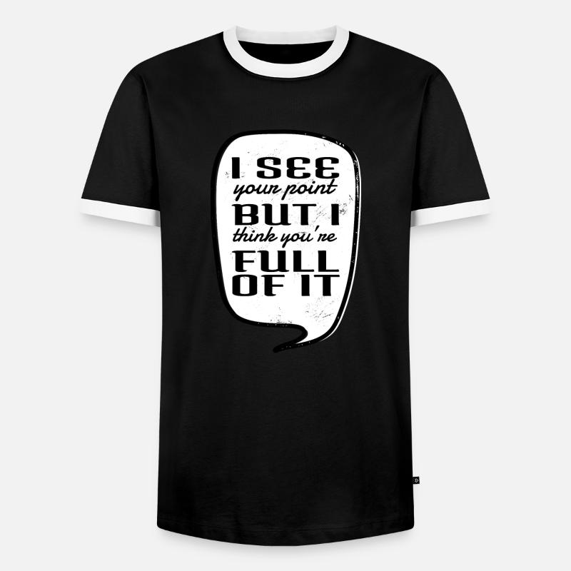 funny carpenter quotes statement hearbeat - Männer Kontrast-T-Shirt - Schwarz/Weiß